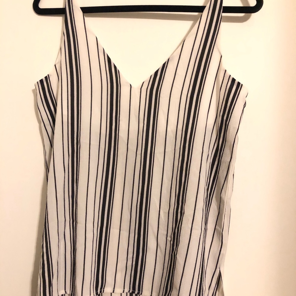 MissGuided Stripped V-Necked Tank